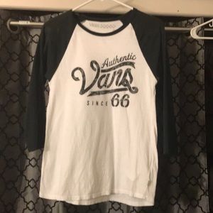 Vans quarter sleeve tee.